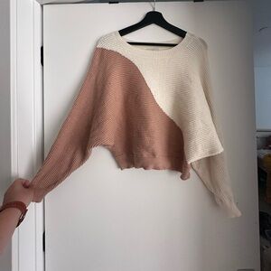 Francesca’s color block crew sweater